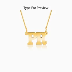 Golden Personalised Dual Initial Necklace