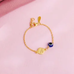Golden Personalised Envy Gaze Kids Bracelet (0 - 2 Years)