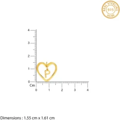 Golden Personalised Heart of Initial Pendant