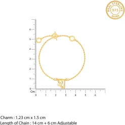 Golden Personalised Hindi Initial Bracelet