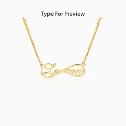 Golden Personalised Infinite Promises Pendant