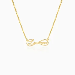 Golden Personalised Infinite Promises Pendant