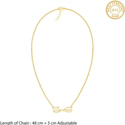Golden Personalised Infinite Promises Pendant
