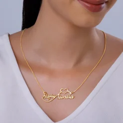 Golden Personalised Infinite Love Pendant