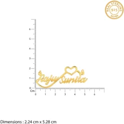 Golden Personalised Infinite Love Pendant