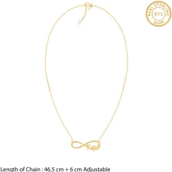 Golden Personalised Infinity Name Necklace