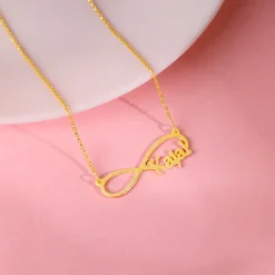 Golden Personalised Infinity Name Necklace