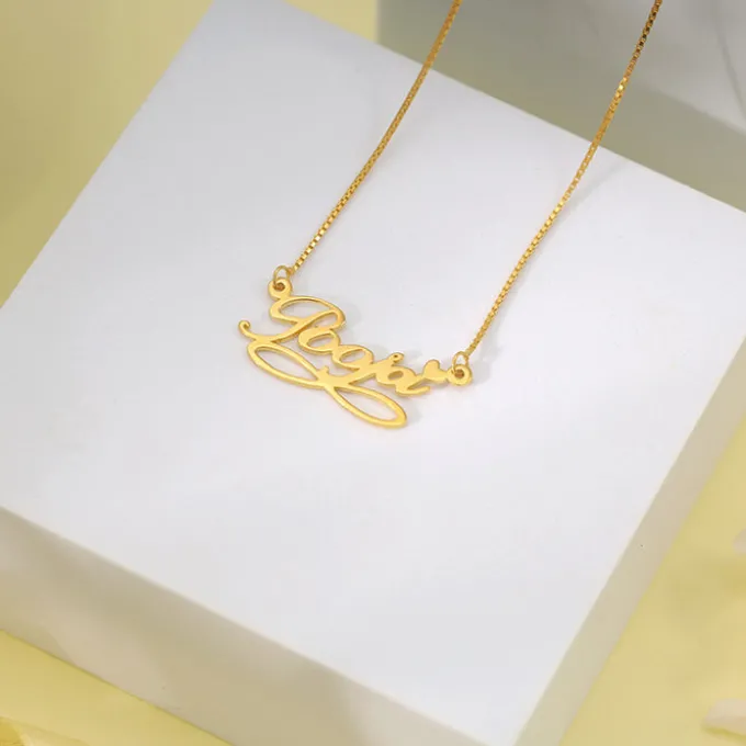 Golden Personalised Infinite Moments Necklace