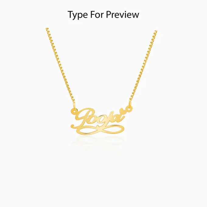 Golden Personalised Infinite Moments Necklace
