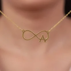 Golden Personalised Infinity Initial Necklace