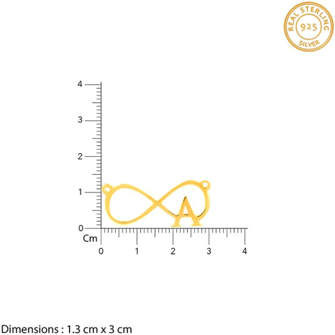 Golden Personalised Infinity Initial Necklace
