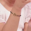 Golden Personalised Initial Nazariya Kids Bracelet (2 - 8 Years)
