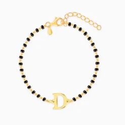 Golden Personalised Initial Nazariya Kids Bracelet (2 - 8 Years)