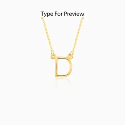 Golden Personalised Initial Necklace