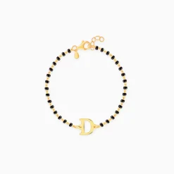 Golden Personalised Initial Nazariya Kids Bracelet (0 - 2 Years)