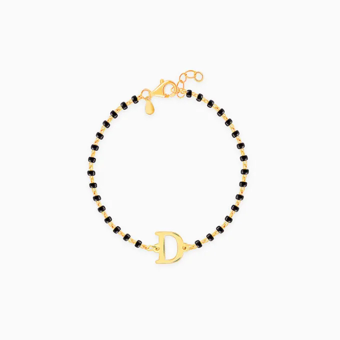 Golden Personalised Initial Nazariya Kids Bracelet (0 - 2 Years)