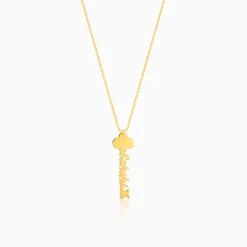 Golden Personalised Key Pendant
