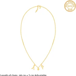 Golden Personalised Love Initials Necklace