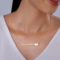 Golden Personalised Love Pendant