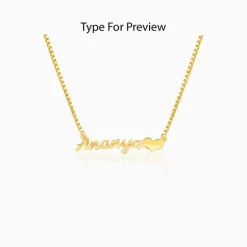 Golden Personalised Love Pendant