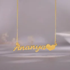 Golden Personalised Love Pendant
