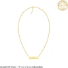 Golden Personalised Name Engraved with Love Necklace