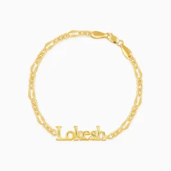 Golden Personalised Name Bracelet For Him