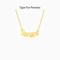 Golden Personalised Name in Bold Necklace