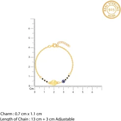 Golden Personalised Nazariya Kids Bracelet (2 - 8 Years)