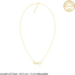 Golden Personalised Pearl Heart Necklace