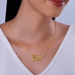 Golden Personalised Perfect Match Pendant