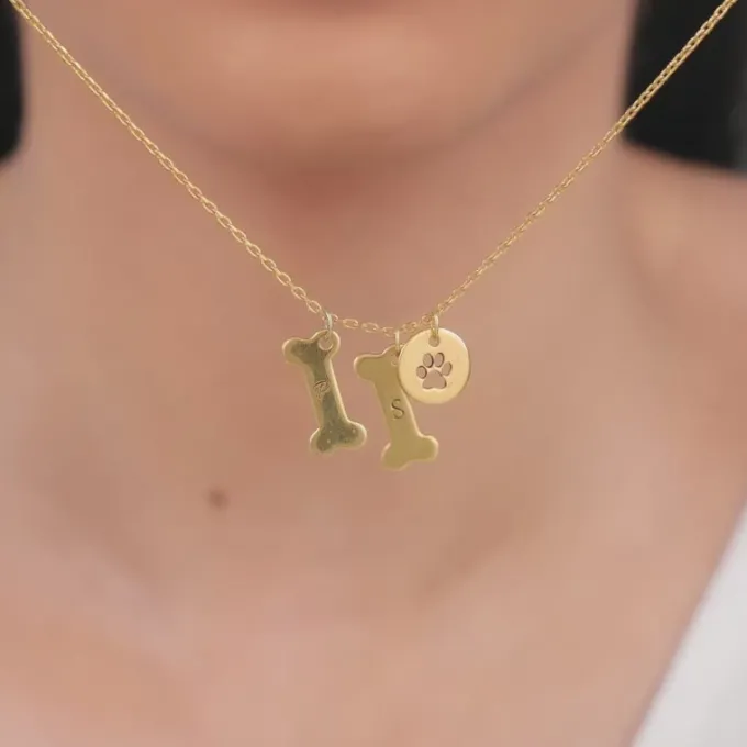 Golden Personalised Pet Lover Necklace