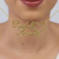 Golden Personalised Precious Sweetheart Pendant