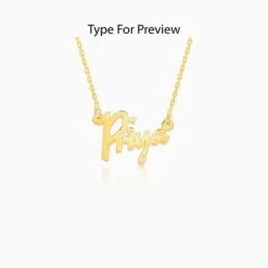 Golden Personalised Pretty Butterfly Necklace