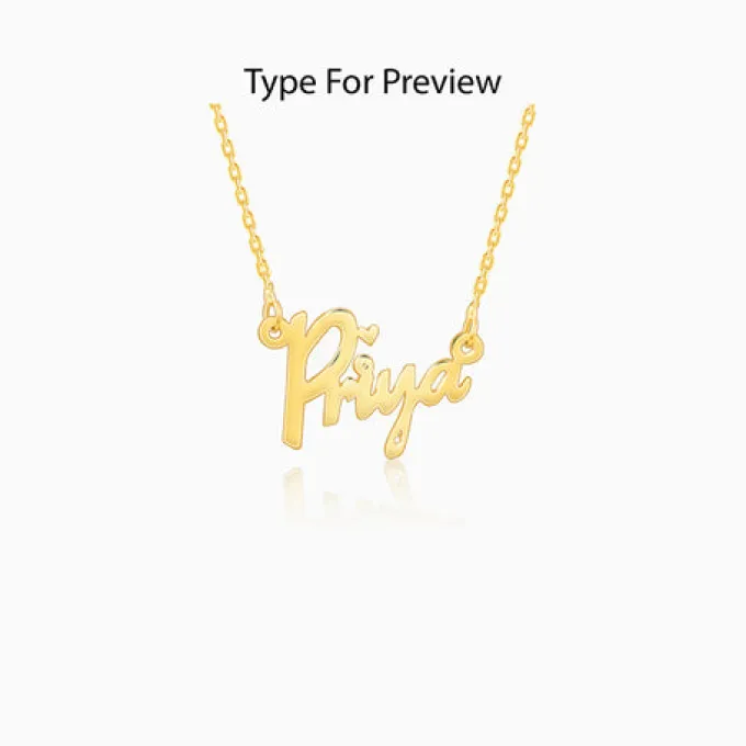 Golden Personalised Pretty Butterfly Necklace