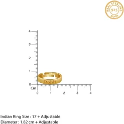 Golden Personalised Signature Ring For Him