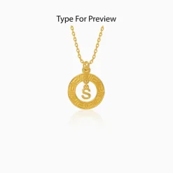 Golden Personalised The Letter Initial Necklace