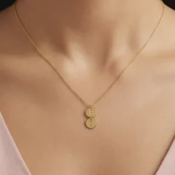 Golden Personalised The Pair Initial Necklace