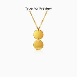 Golden Personalised The Pair Initial Necklace