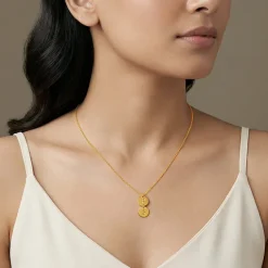 Golden Personalised The Pair Initial Necklace
