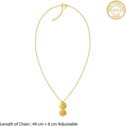 Golden Personalised The Pair Initial Necklace
