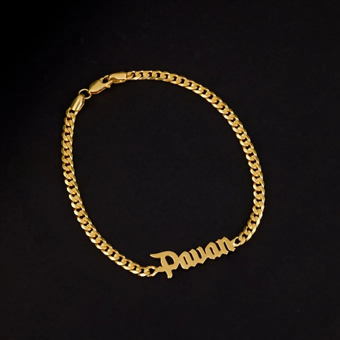 Golden Personalised Timeless Classic Bracelet For Him