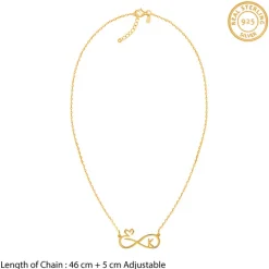 Golden Personalised To Infinity Necklace