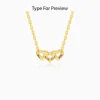 Golden Personalised Triple Heart BFF Necklace