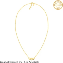 Golden Personalised Triple Heart BFF Necklace