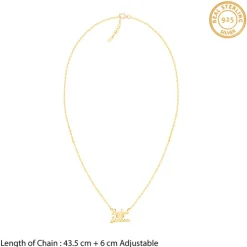 Golden Personalised We Two Pendant