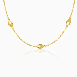 Golden Petal Link Necklace