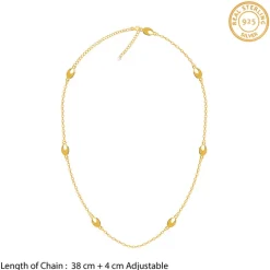 Golden Petal Link Necklace