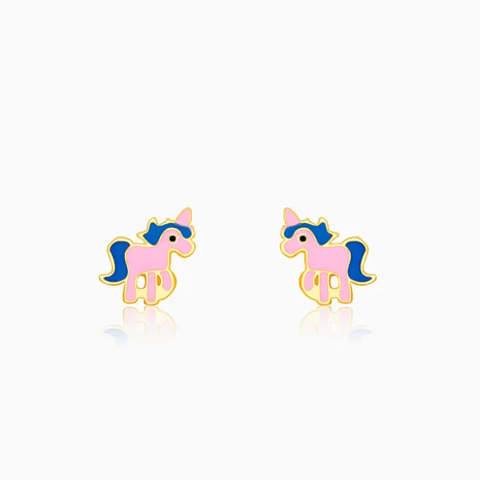 Golden Pie Unicorn Kids Earrings (4-12 yrs)