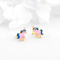 Golden Pie Unicorn Kids Earrings (4-12 yrs)